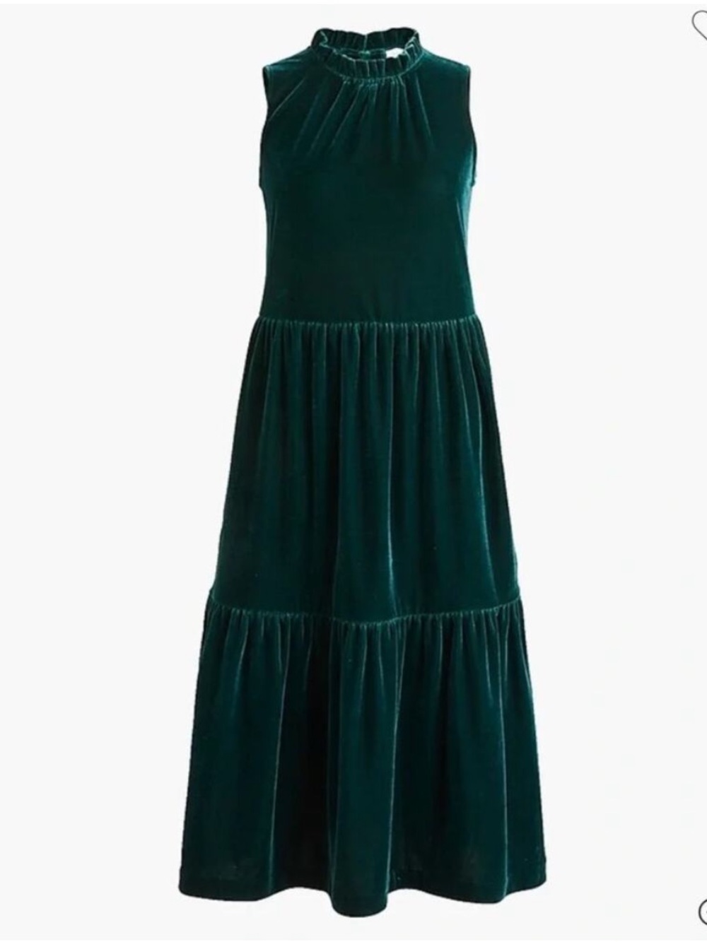 J. Crew dark green velvet dress